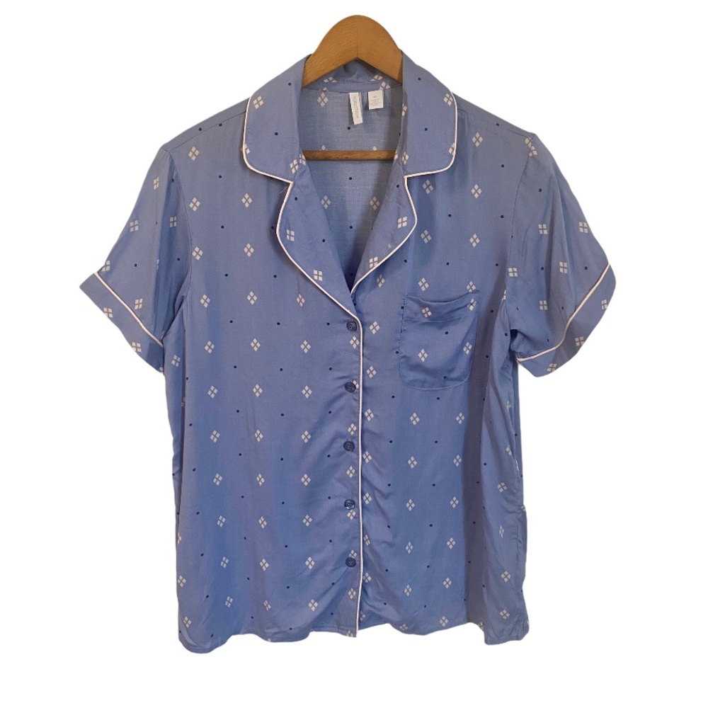 Nordstrom NWOT button down blue sleep top XS